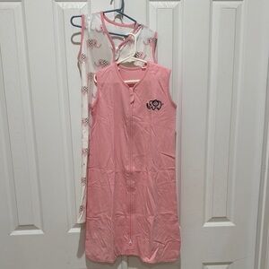 2 Pink Sleeveless Baby Sleep Sack NWOT